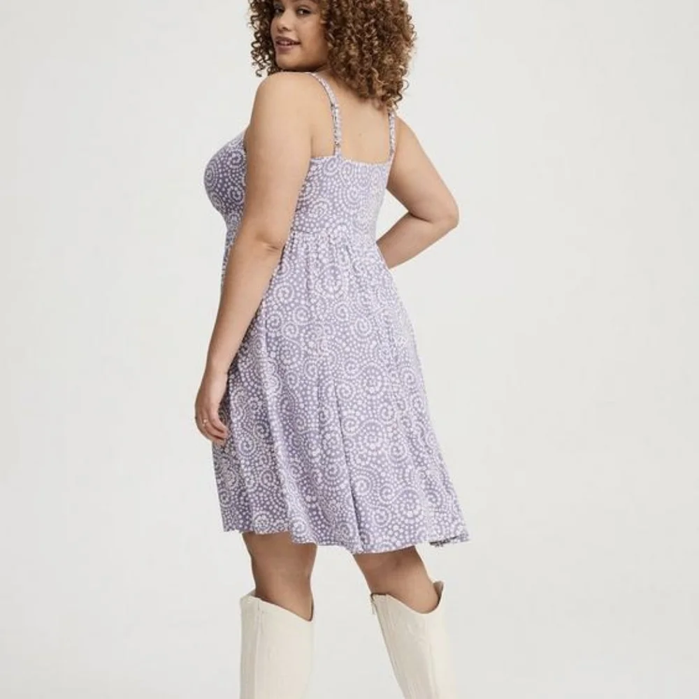 Torrid Super Soft Purple Mini Dress Size 0X - Picture 2 of 6